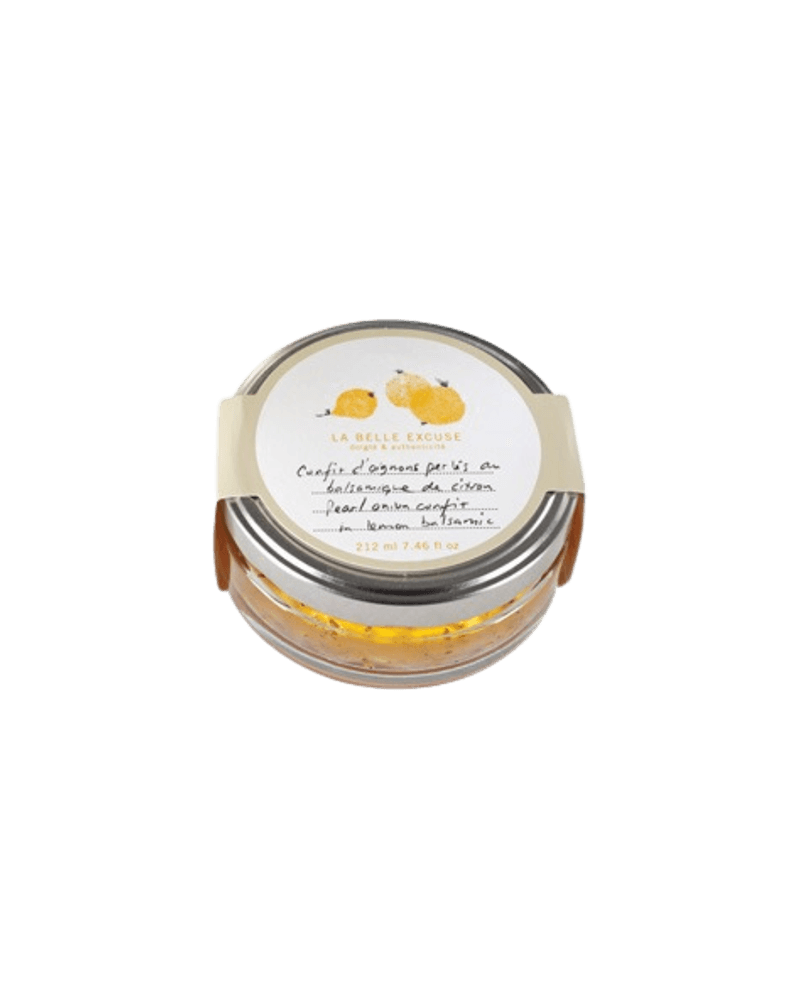 Pearl onion confit with lemon balsamic